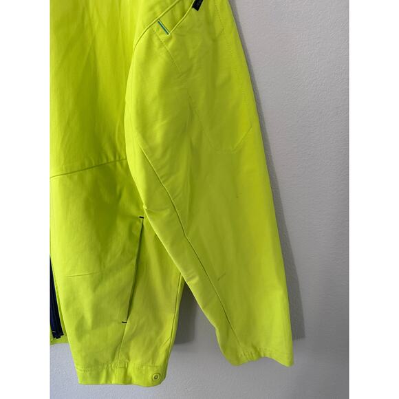 Trico Tech neon yellow green training athletic rain windbreaker jacket size M - Picture 3 of 6